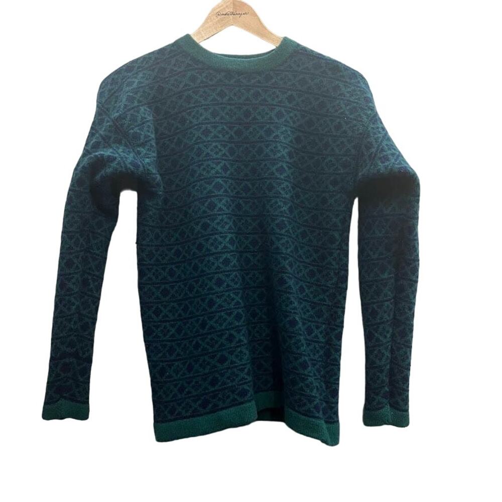 Vintage GAP Lambswool Retro Print Crewneck Sweater